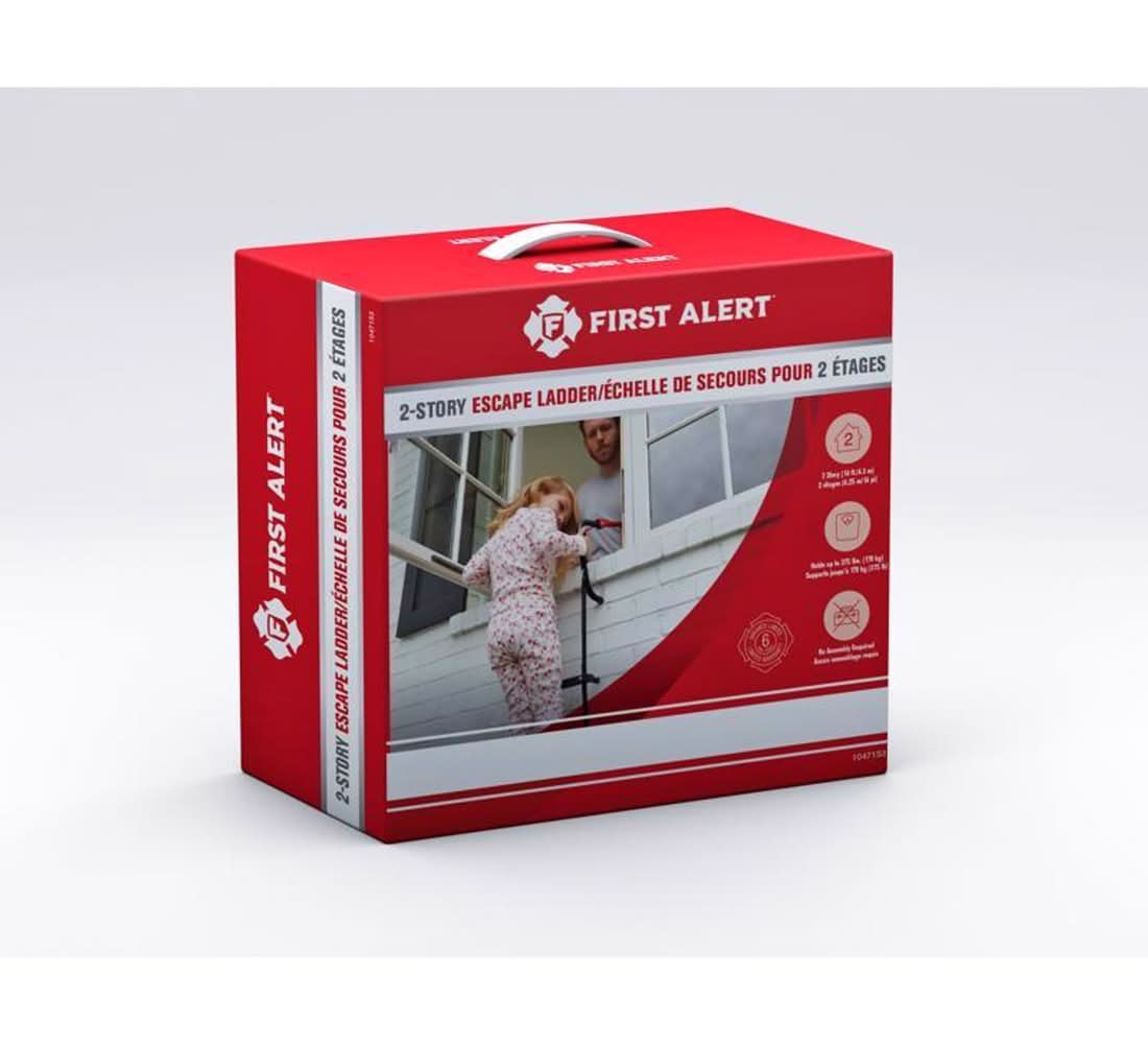 First Alert 14 Ft. H Steel Fire Escape Ladder 375 Lb. Capacity