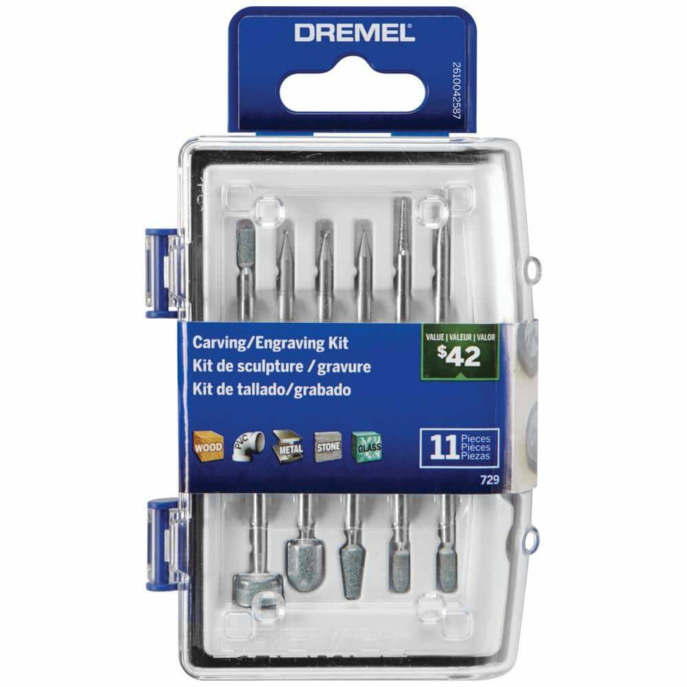 Dremel 729-01 11 Pc Carving/Engraving Accessory Micro Kit