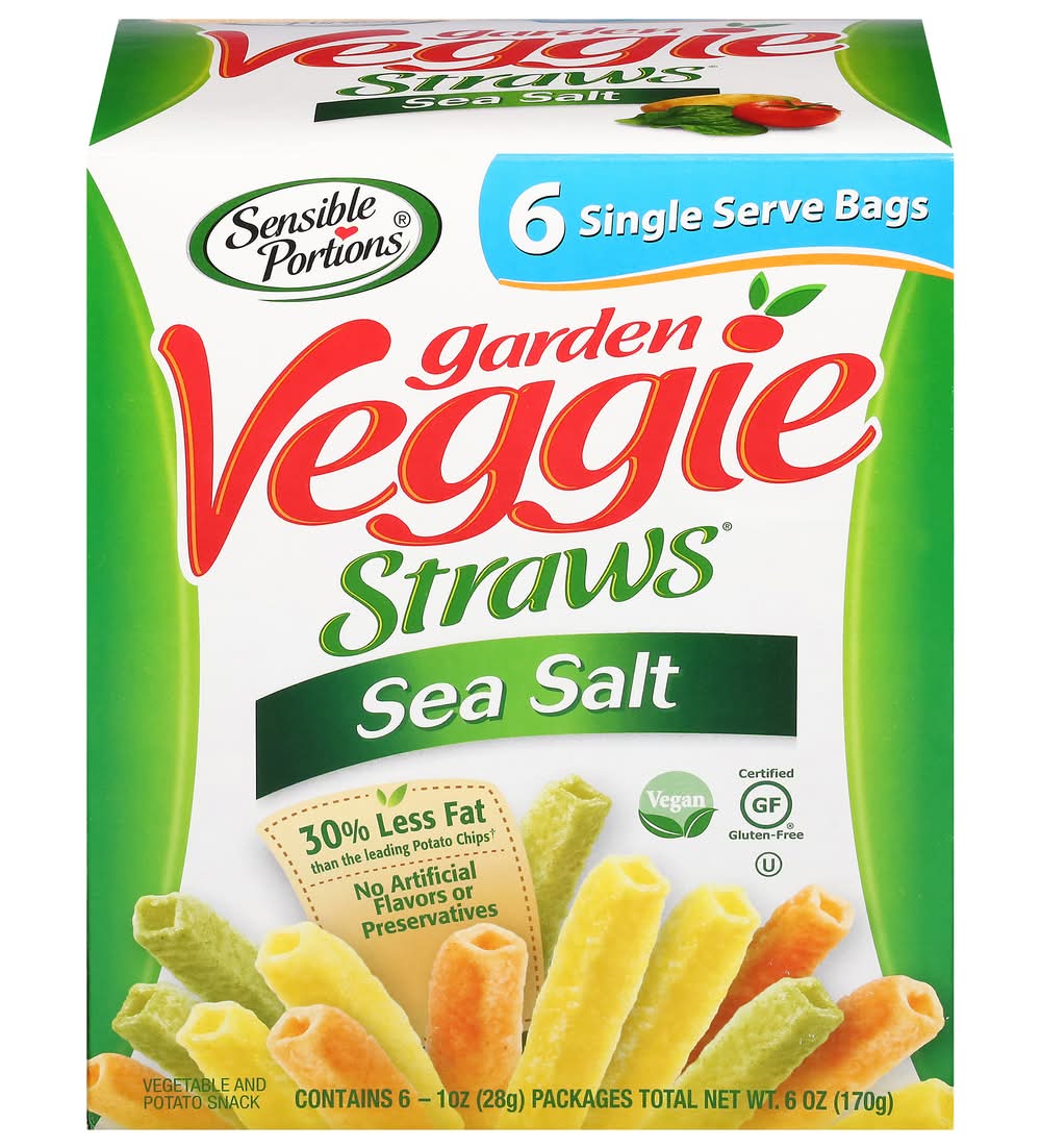 Sensible Portions Garden Veggie Sea Salt Straws (6 oz)