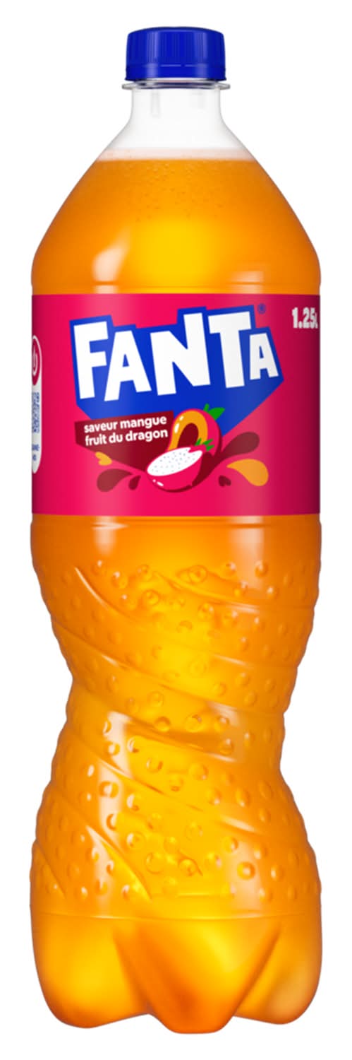 Fanta - Boisson gazeuse aromatisée aux fruits, mangue-fruit du dragon (1,25L)