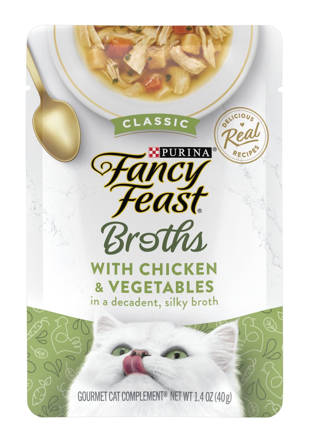 Purina Fancy Feast Classic With Chicken & Vegetables Broths Gourmet Cat Food (1.4 oz)