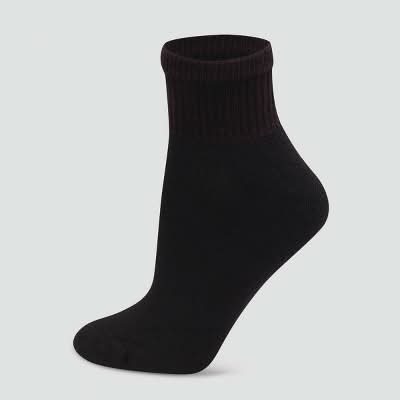 Hanes Extended Size Cushion Ankle Socks Value pack, Women, 8-12, Black (10 ct)