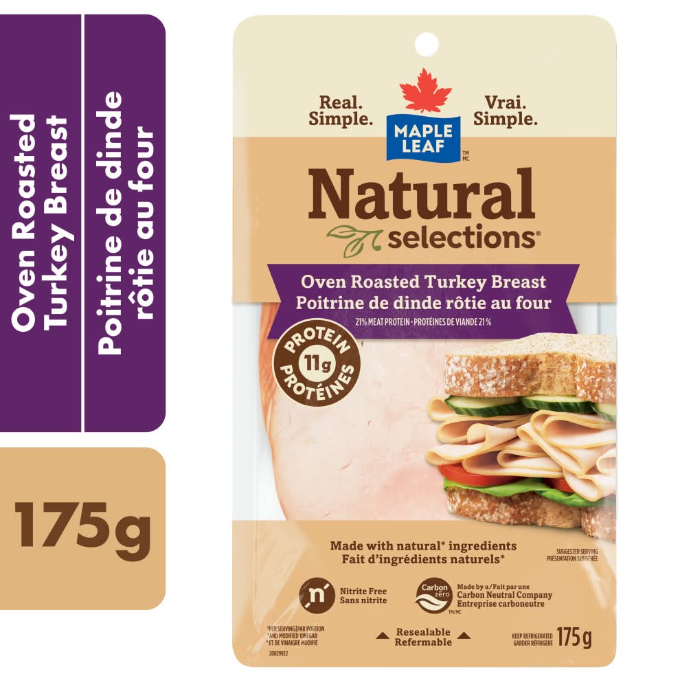 Maple Leaf Natural Selections Sliced Oven Roasted Turkey Breast (175 g)