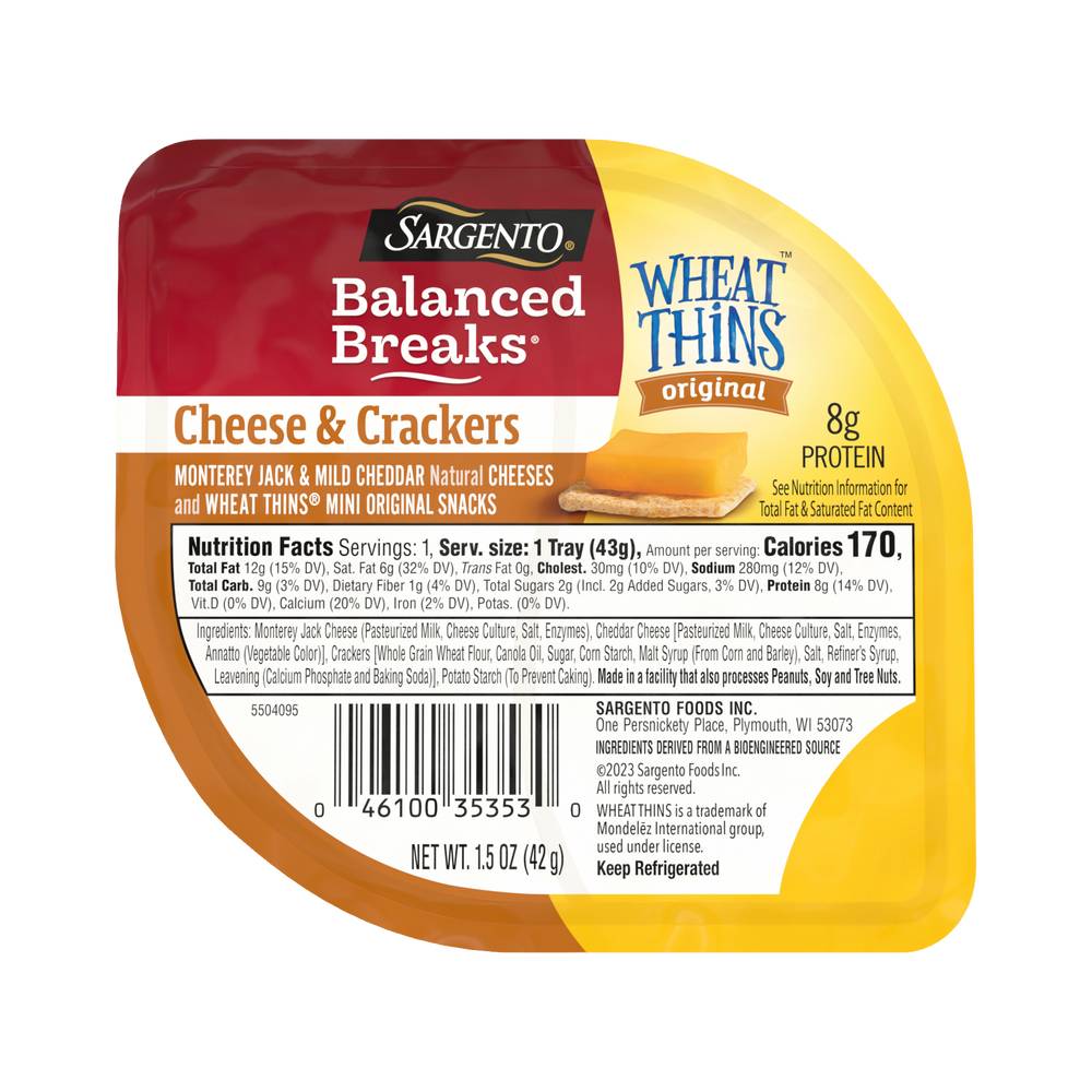 Sargento Balanced Breaks Cheese and Mini Wheat Thin Crackers