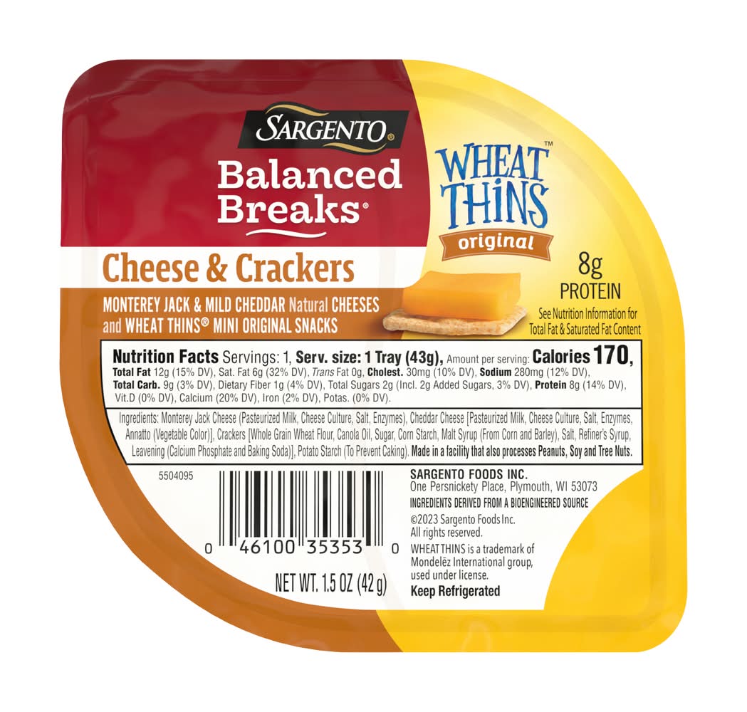 Sargento Balanced Breaks Cheese and Mini Wheat Thin Crackers (1.5 oz)