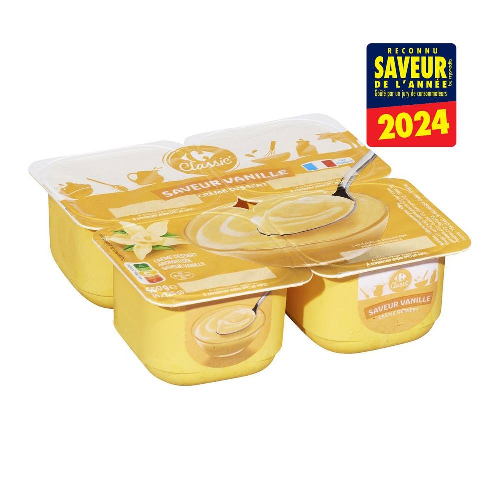 Carrefour Classic' - Crème dessert (4 pièces) (vanille)