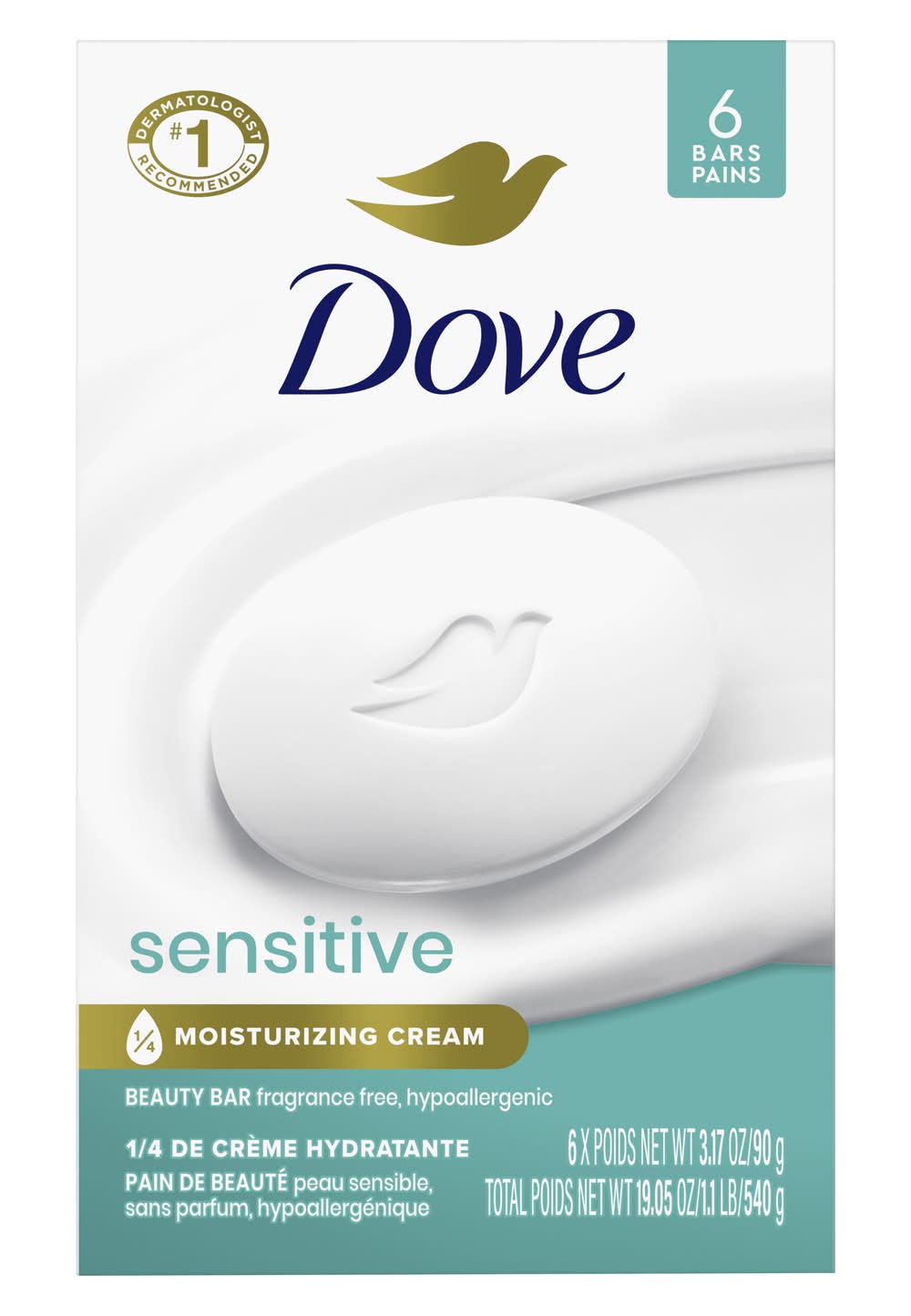 Dove Sensitive Skin Personal Size Beauty Bar (3.17 oz)