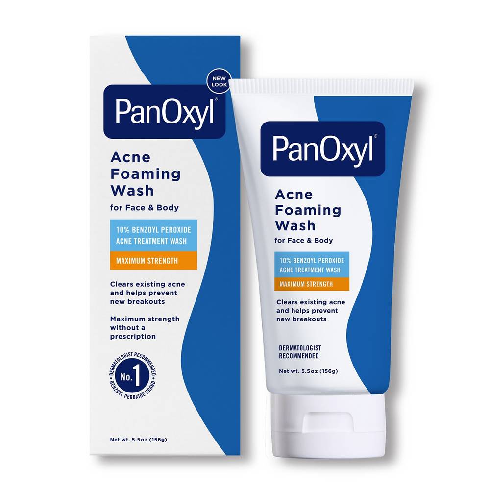 Panoxyl Foaming Wash, Maximum Strength Deep Cleaning With 10% Benzoyl Peroxide , 5.5 Oz