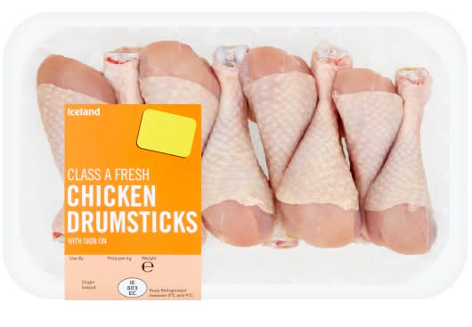 Iceland Class a Fresh Chicken Drumsticks (750g)