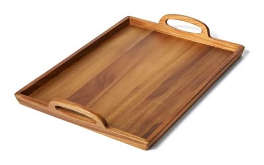 Sur la table Acacia Wood Tray Brown 20"