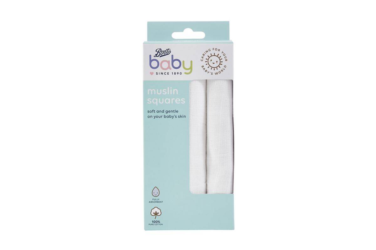 Boots Baby Muslin Squares 3 Pack