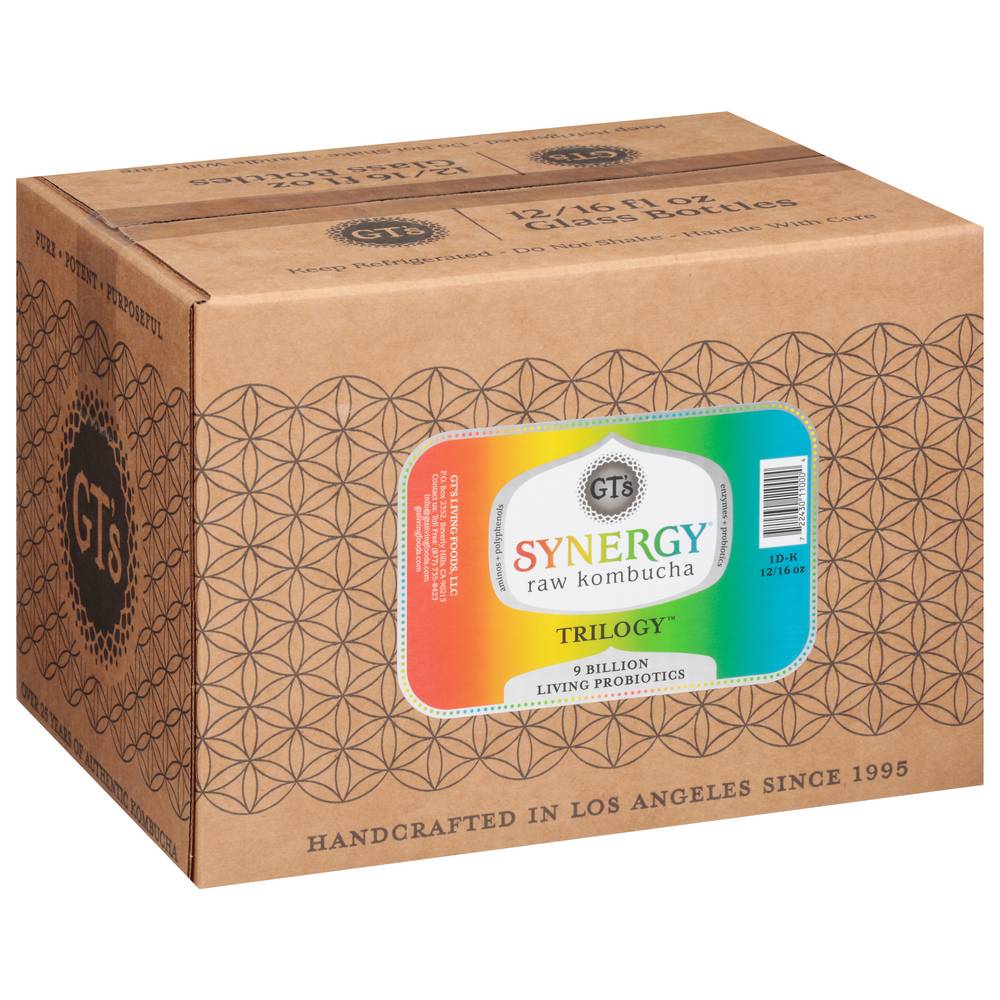 Gt's Trilogy Organic Synergy Kombucha (12 ct, 16 fl oz)