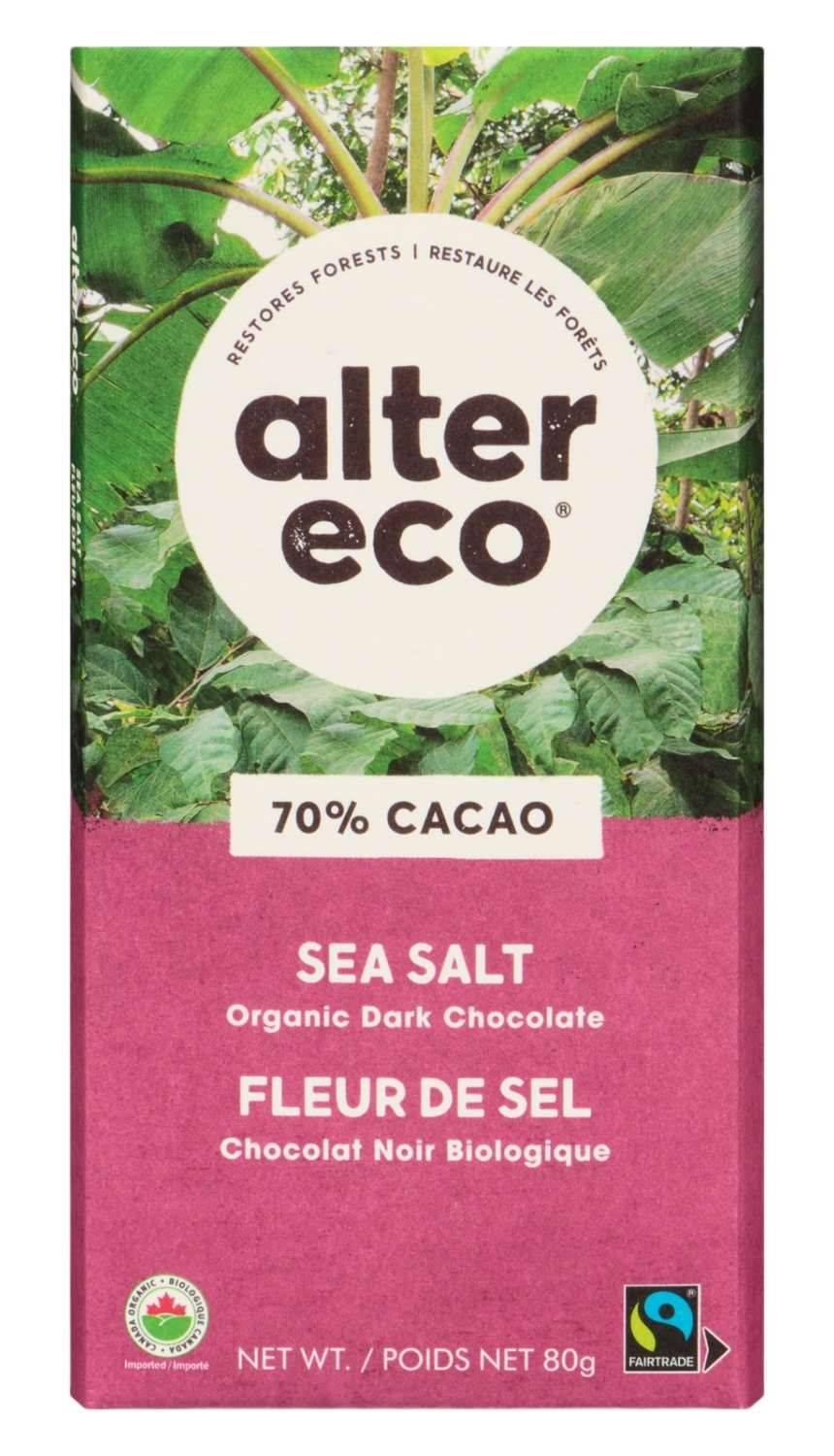 Alter Eco Dark Sea Salt Organic Chocolate (80 g)