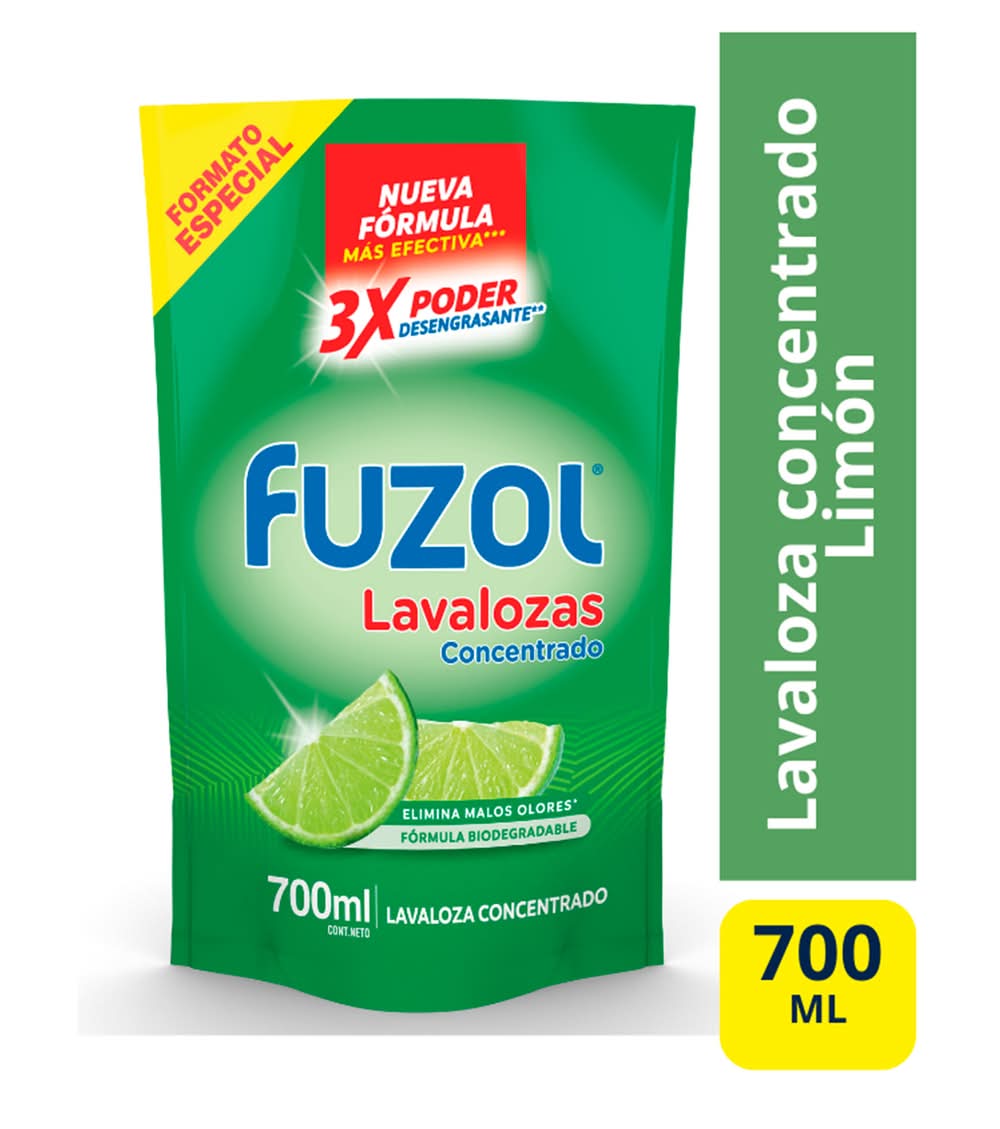 Fuzol · Lavaloza líquido concentrado - Limón (700 ml)