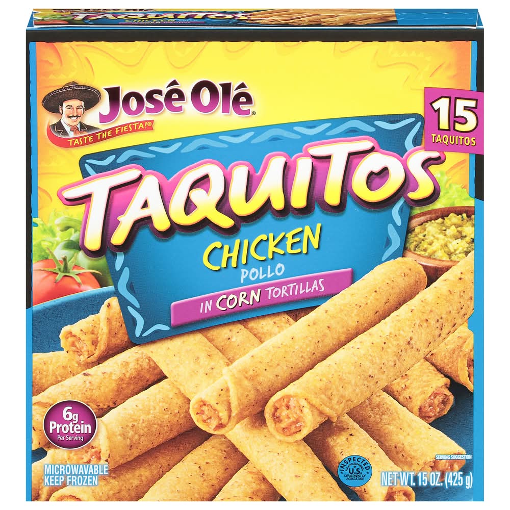 Jose Ole Pollo Taquitos, Chicken (15 ct)