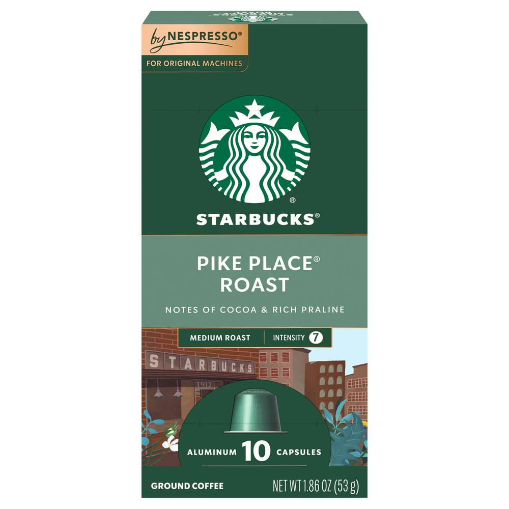 Starbucks Aluminum Capsules Ground Pike Place Roast Coffee (1.86 oz, 10 ct)