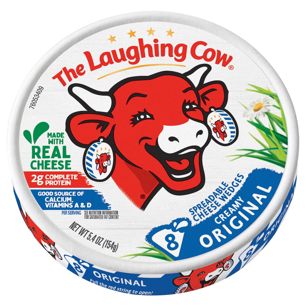 The Laughing Cow Creamy Spreadable Original Cheese Wedges (5.4 oz, 8 ct)