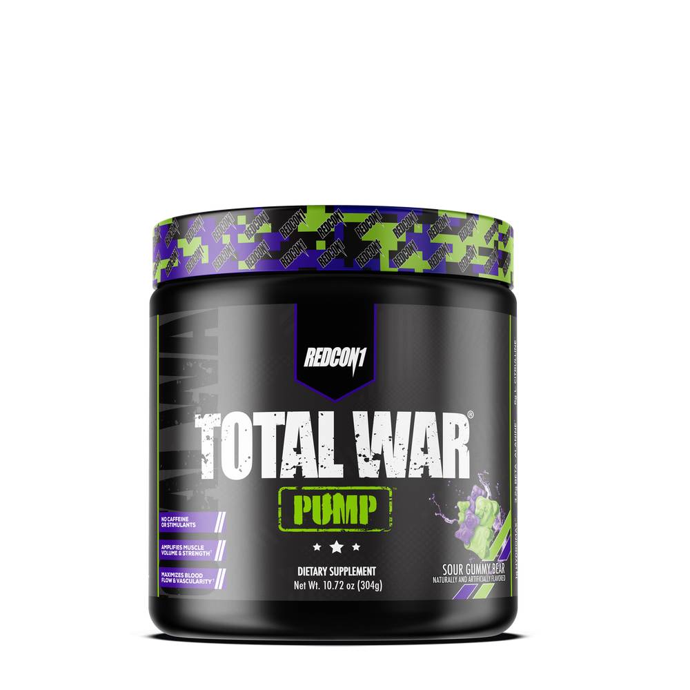 Redcon1 Total War Pump Preworkout, Sour Gummy Bear (10.72 oz)