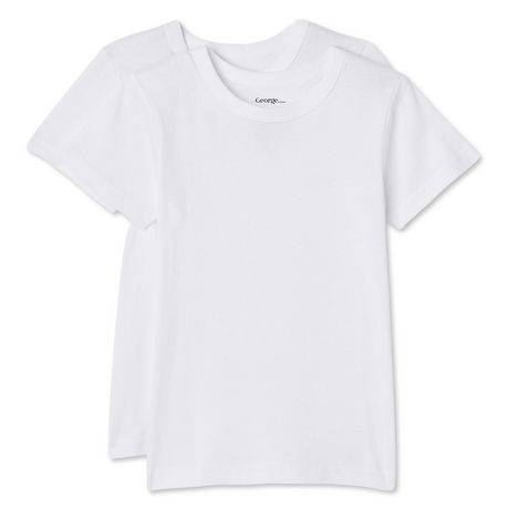 George Toddler Boy's Short Sleeve Tee, 2T-3T, White (2 ct)