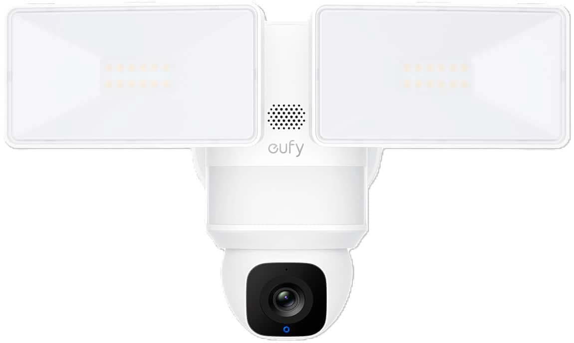 eufy - E30 Outdoor Wired 2K PTZ Security Camera with Floodlights - White