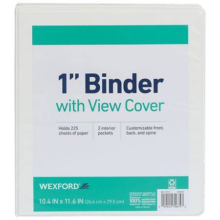 Wexford View Binder 1 Inch