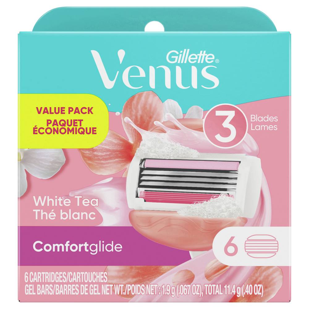 Gillette Venus Comfortglide White Tea 3-blade Cartridges (0.07 oz, 6 ct)