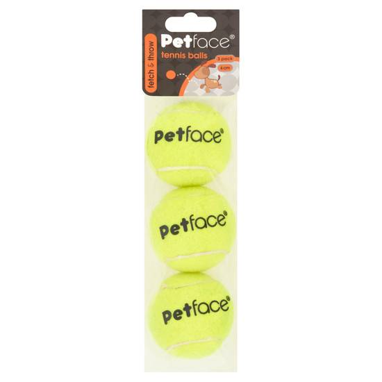 Petface Throw & Fetch Tennis Balls Pack x3