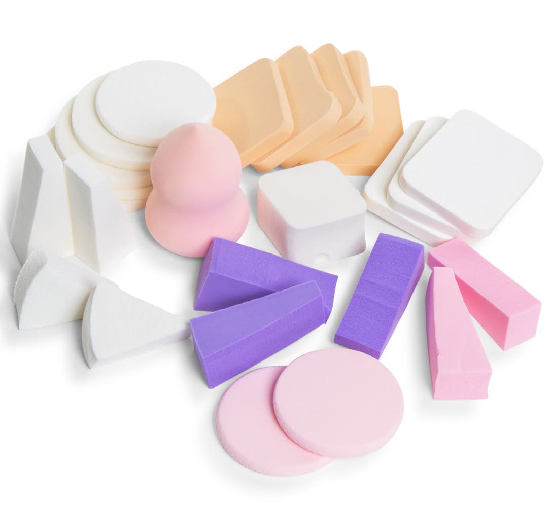 Spa Savvy™ 25-Piece Cosmetic Sponges + Blending Sponge Set