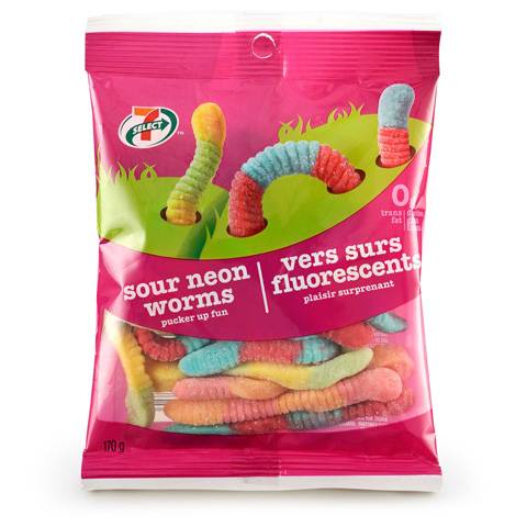 7-Select Sour Neon Worms