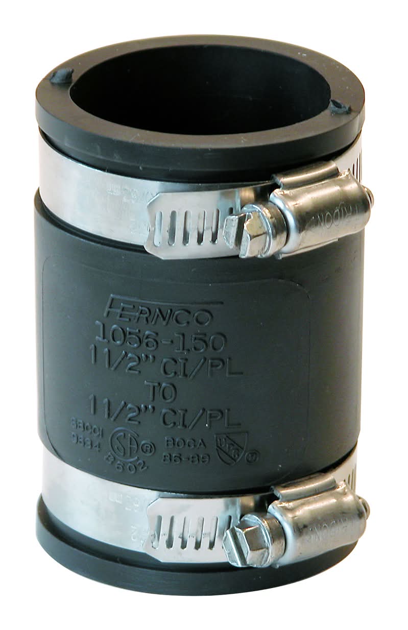 Fernco Schedule 40 1-1/2 In. Hub Each X 1-1/2 In. D Hub Pvc Flexible Coupling 1 Pk