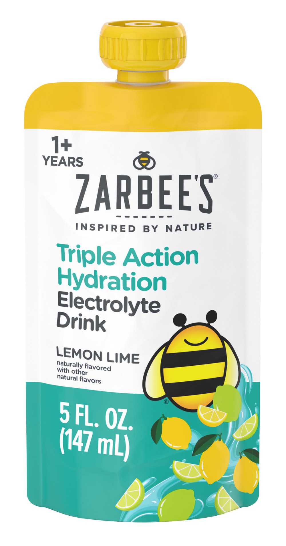 Zarbee's Kids Triple Action Hydration Electrolyte Drink, Lemon Lime (3 x 5 fl oz)