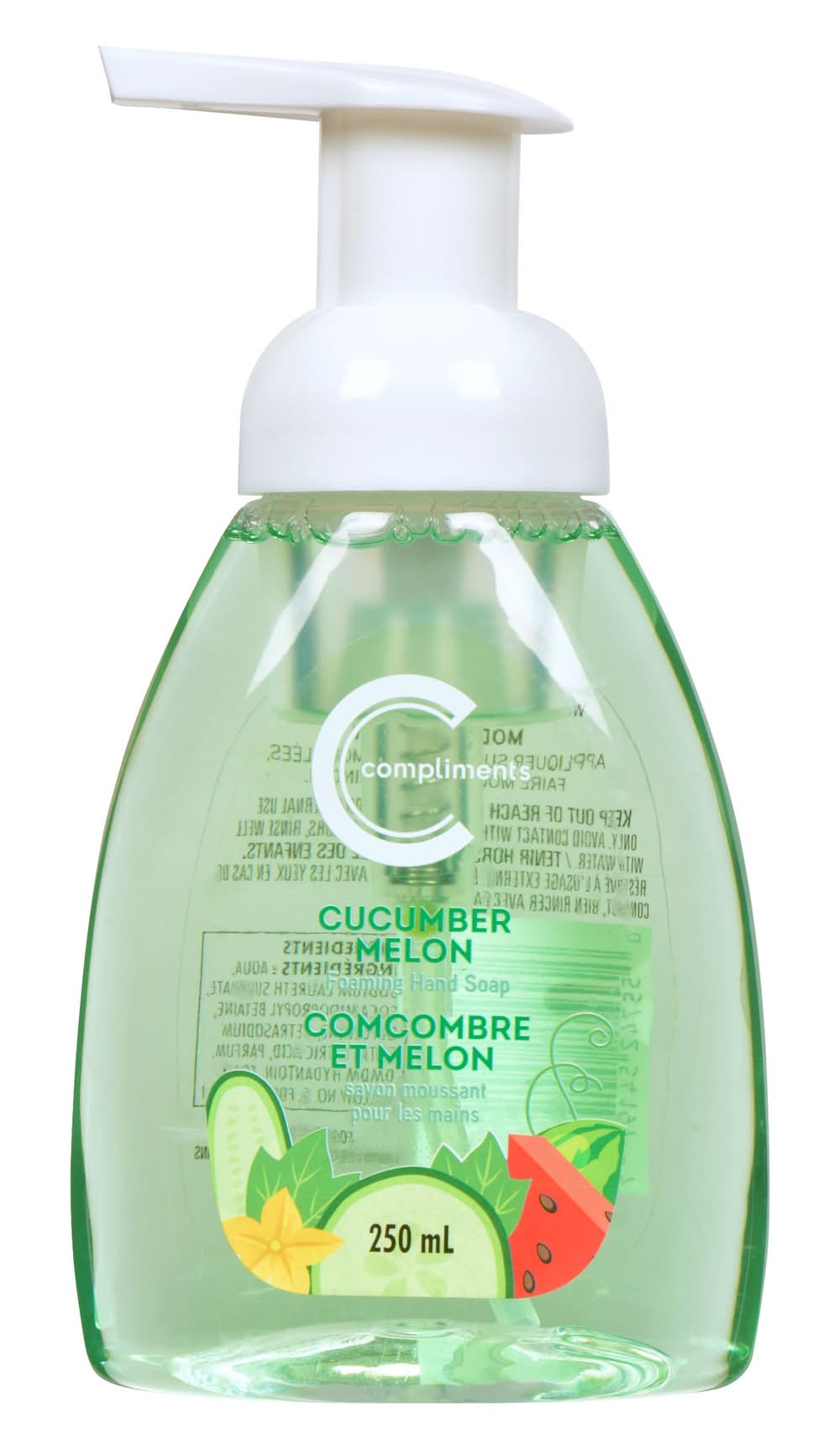 Compliments Foaming Hand Soap, Cucumber-Melon (250 ml)