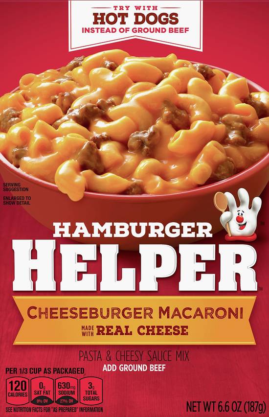 Hamburger Helper Cheeseburger Macaroni Pasta & Cheesy Sauce Mix