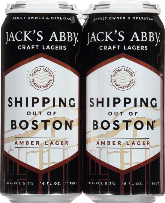 Jack's Abby Shipping Out Of Boston Amber Lager Beer (4 ct, 16 fl oz)