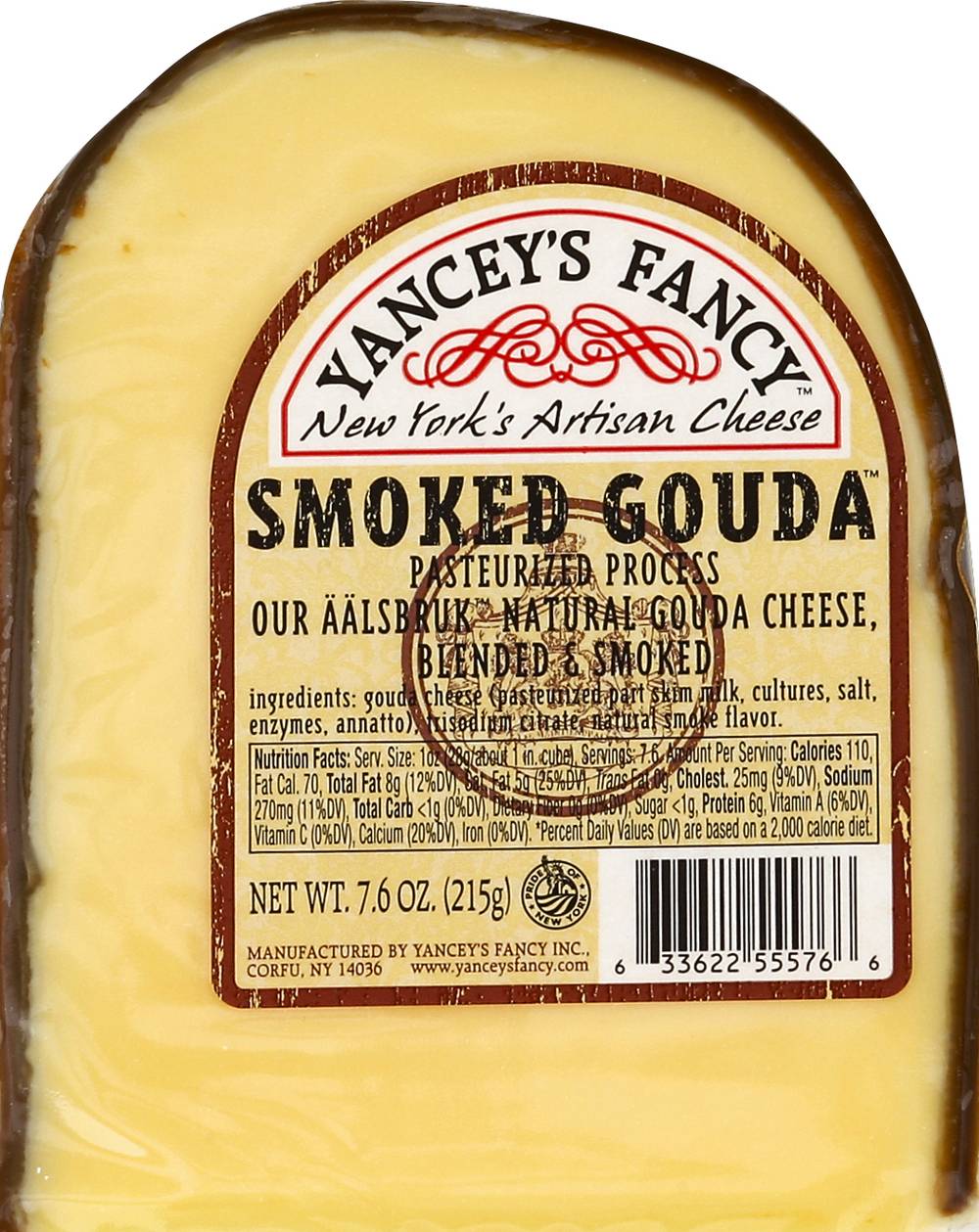 Yancey's Fancy Smoked Gouda Pasteurized Process Cheese (7.6 oz)