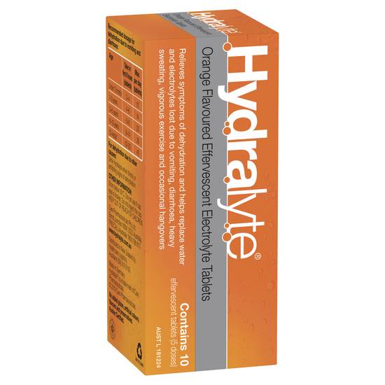 Hydralyte Tablets Orange 10 pack