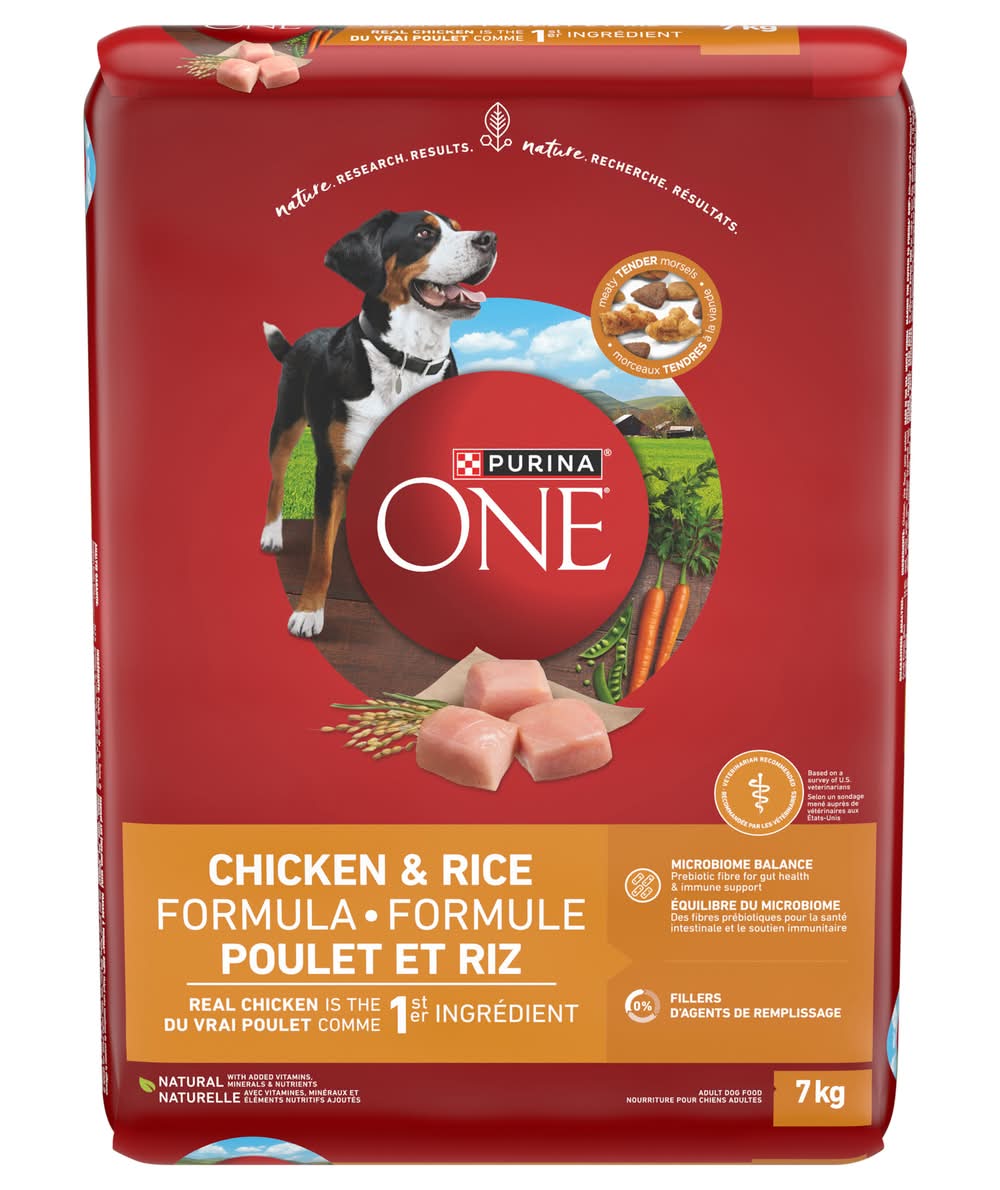 Purina One Chicken & Rice Formula Dry Dog Food, Adult (7 kg)