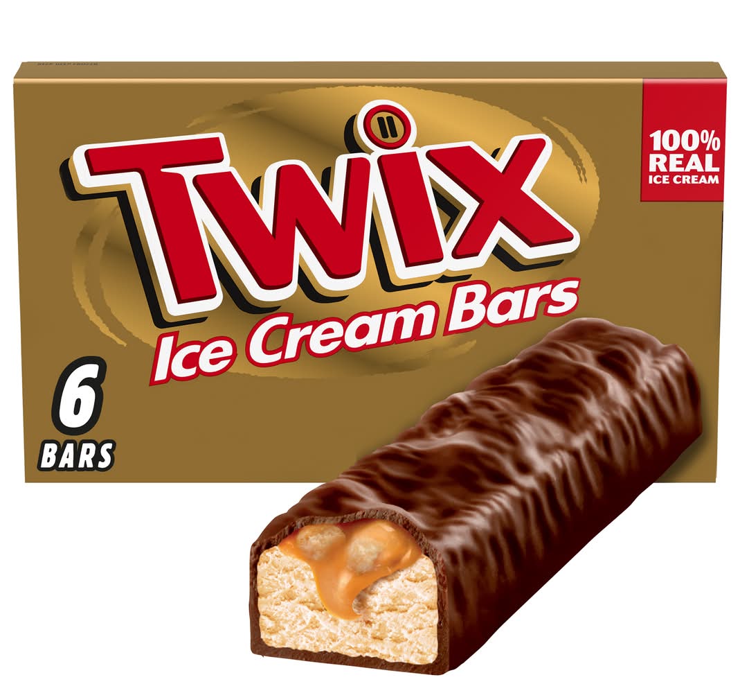 Twix Ice Cream Bars, Vanilla (6 x 1.93 fl oz)