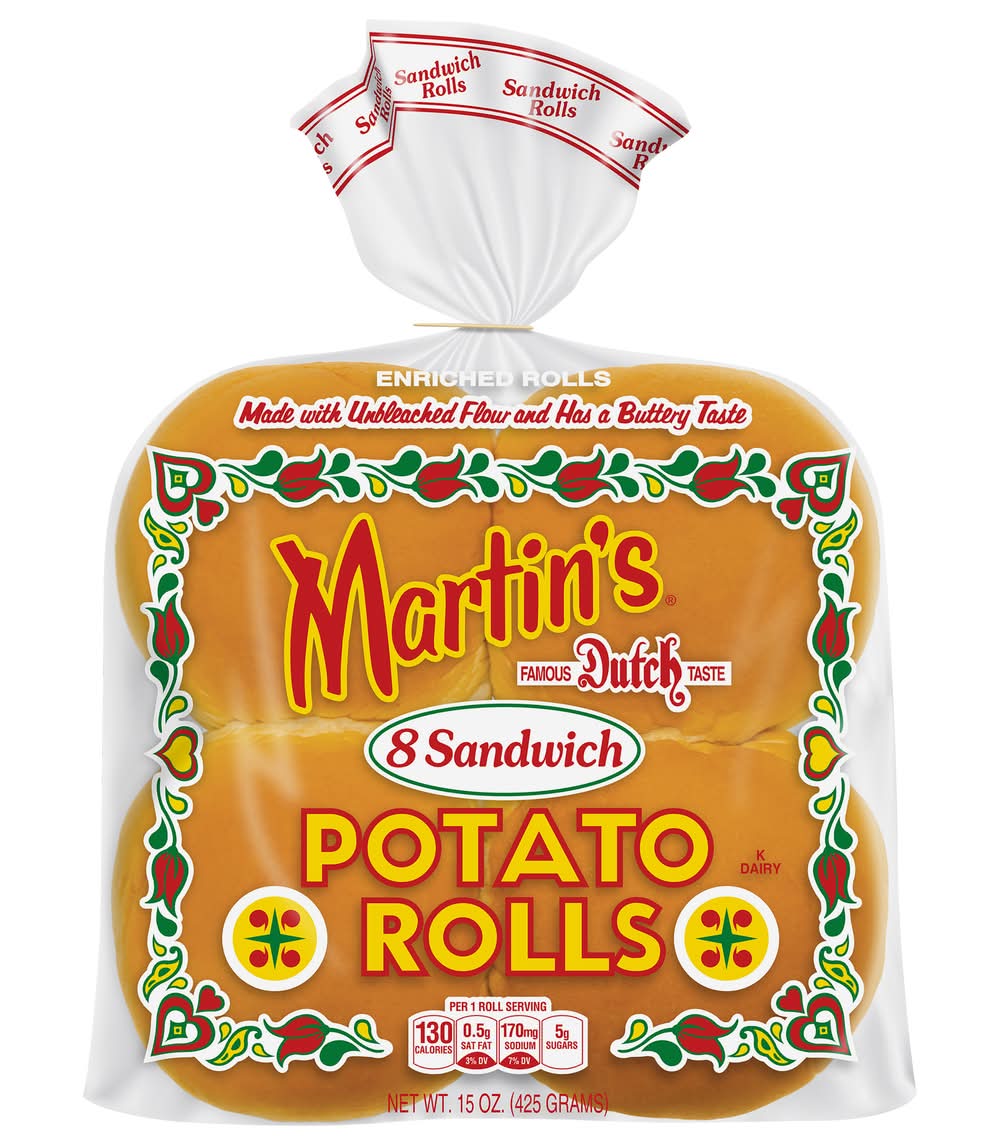 Martin's Sandwich Rolls, Potato (15 oz, 8 ct)