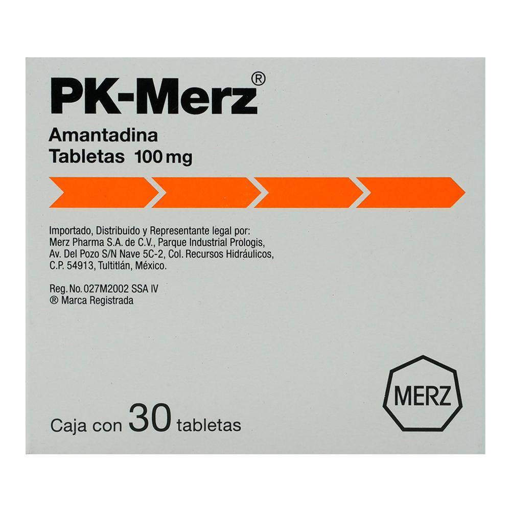 Pk-merz amantadina tabletas 100 mg (30 piezas)