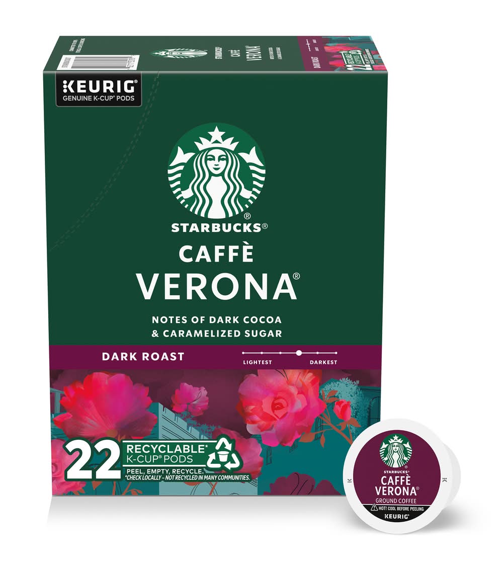 Starbucks Caffe Verona Dark Roast Single Cup Coffee Pods (9.2 oz)