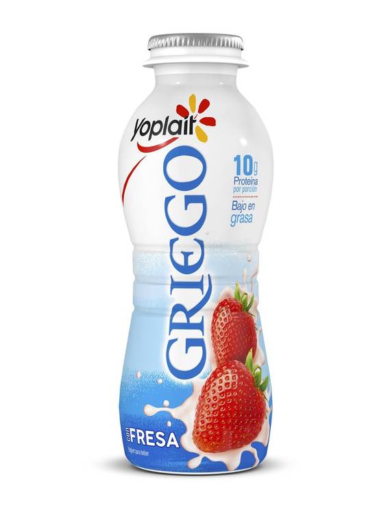 Yoplait yoghurt bebible estilo griego con fresas (botella 220 g)