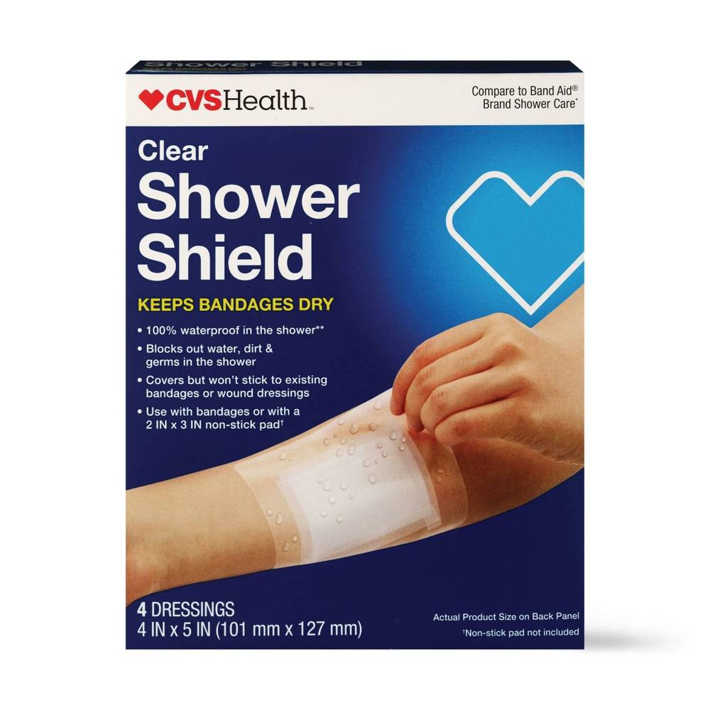 Cvs Health Clear Shower Shield Bandages (4 inch x 5 inch)