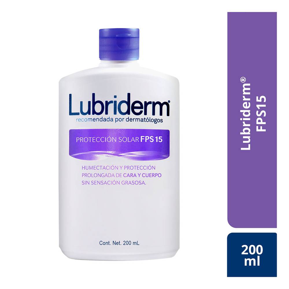 Lubriderm crema corporal protección solar fps 15 (botella 200 ml)