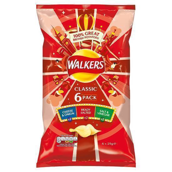 Walkers Crisps Variety 25g 6pk