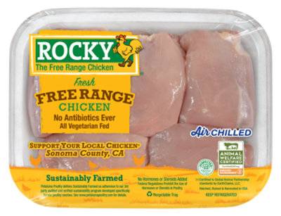Rocky The Range Chicken Thigh Boneless Skinless