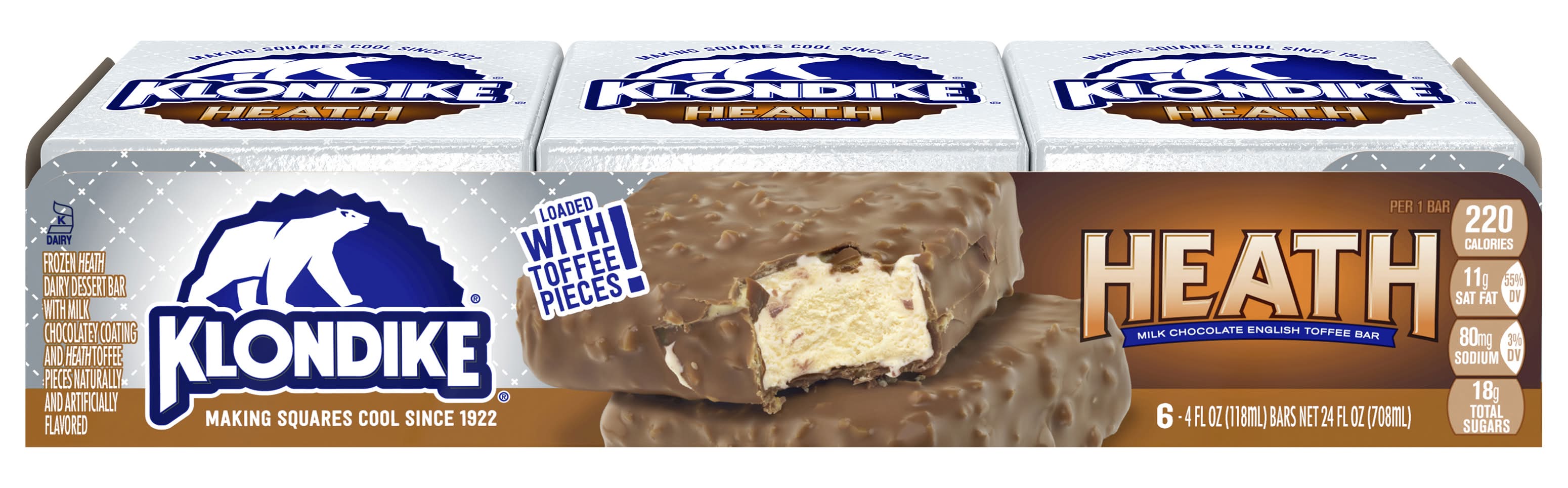 Klondike Milk Chocolate Heath Dessert Bars (24 fl oz, 6 ct)