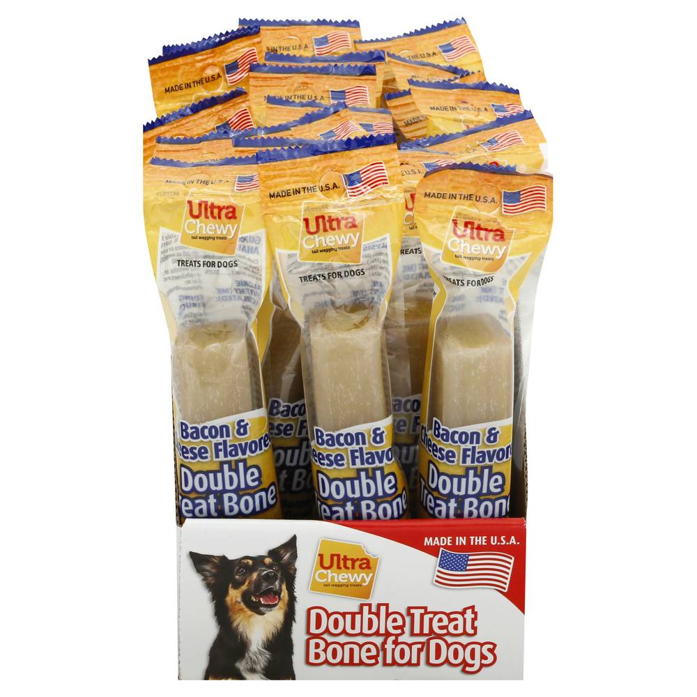 Ultra Chewy Bacon & Cheese Flavor Double Treat Bones (2.8 oz)