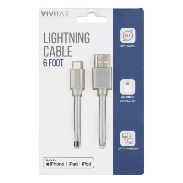 Vivitar Lightning To Usb-A Cable (6 inch/gray)