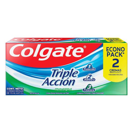 Colgate pasta dental triple acción (2 pack, 115 ml)